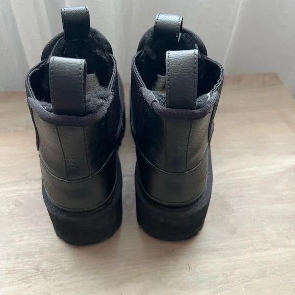 Black Ugg Platform Ankle Boots - Picture 4 of 5